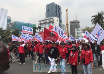 Aksi Jelang Sidang Putusan Uji Formil, KSBSI Minta MK Berpihak pada Buruh