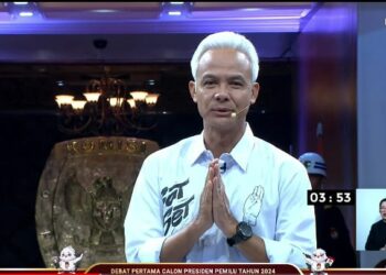 Ganjar Menyampaikan Pengalaman dan Programnya di Debat Capres Pertama