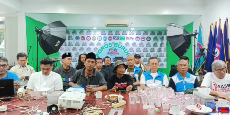 Aksi Unjuk Rasa Poros Buruh untuk Perubahan di KPU pada Hari Rabu, 21 Februari