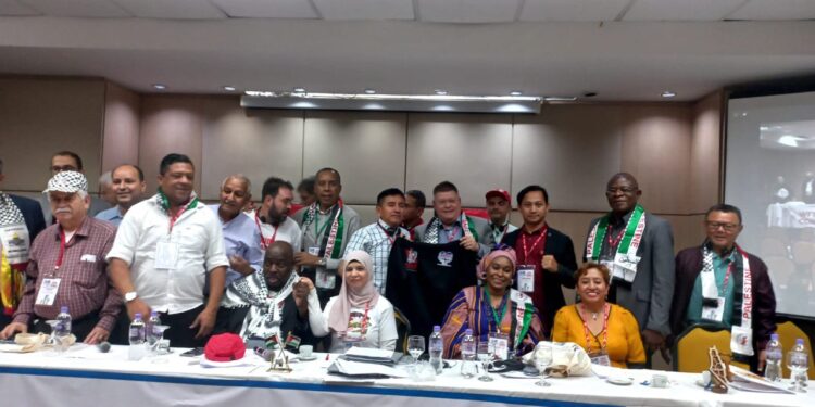 Ketum KASBI Sunarno di Sidang Tahunan Presidential Council WFTU 2024 di Brazil Menyampaikan Ini