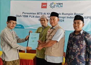 YBM PLN Bersama JUFI Resmikan Bantuan Renovasi MTS Al Khoeriyah