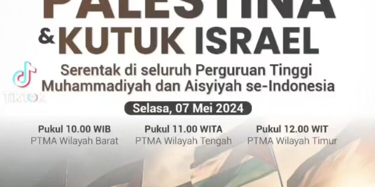 Aksi Bela Palestina Kutuk Israel FR PTMA 7 Mei Diikuti Dosen dan Mahasiswa