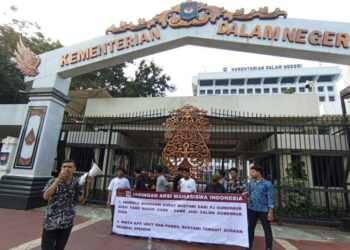 Aksi JAM Indonesia di Kemendagri Desak Tito Copot Pj Gubernur Aceh