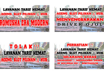 Sebaran Ratusan Spanduk Penolakan Kebijakan Aplikator oleh KON di Jabodetabek