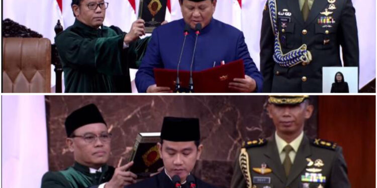 Sumpah Prabowo-Gibran sebagai Presiden-Wakil Presiden 2024-2029