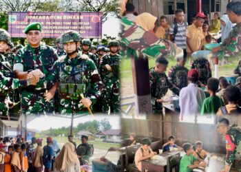Satgas Yonif 642/Kps Dukung Makan Bergizi di Papua Barat Diapresiasi Dankolakops