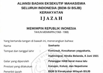 BEM SI BSJB Kerakyatan Tuntut Pencabutan TAP MPR Soeharto Pahlawan