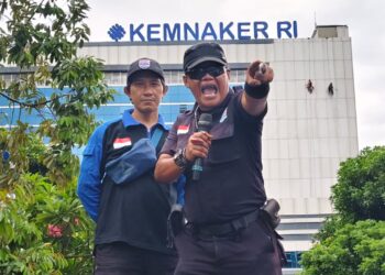Aksi SPN di Kemnaker Gagalkan Penggunaan PP 51/2023 Sandaran Hukum Upah