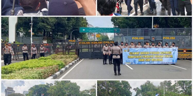 Aksi Unjuk Rasa Buruh Jabar Tolak UMSK di Jakarta