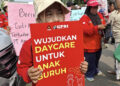 Ratusan Buruh Kepung Kemnaker, Tuntut Hentikan PHK Massal